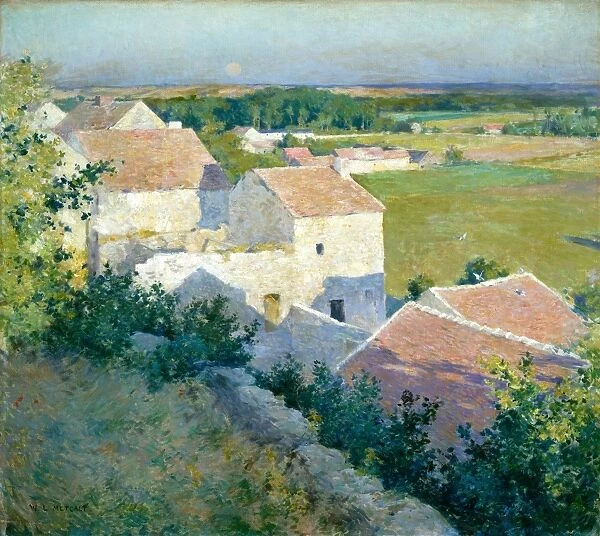Willard Leroy Metcalf, Midsummer Twilight, American, 1858-1925, c. 1890, oil on canvas