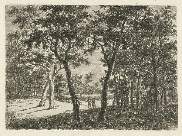 Wooded Landscape with Two Children, Ernst Willem Jan Bagelaar, 1798 - 1837