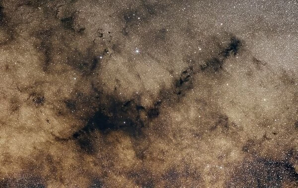 A dark nebula against the Milky Way