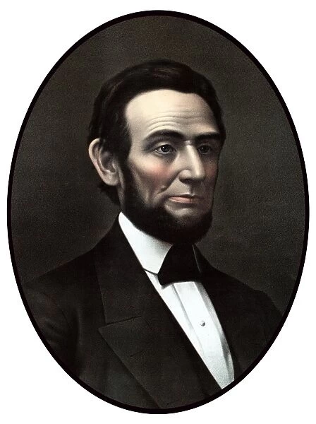 Digitally restored vintage Civil War era artwork of President Abraham Lincoln