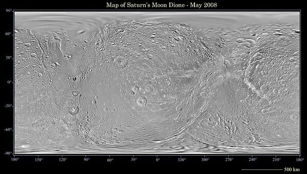 Global map of Saturns moon Dione