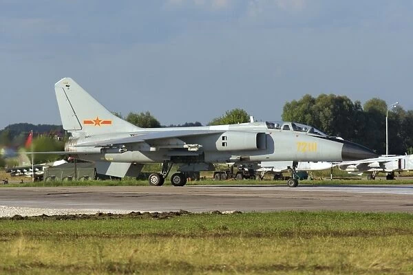 A JH-7 Flying Leopard of the Chinese Air Force taxiing in Ryazan, Russia