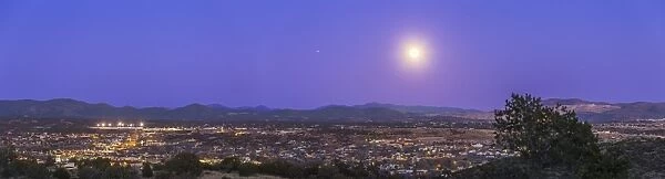 Full moon rising over Silver City, New Mexico