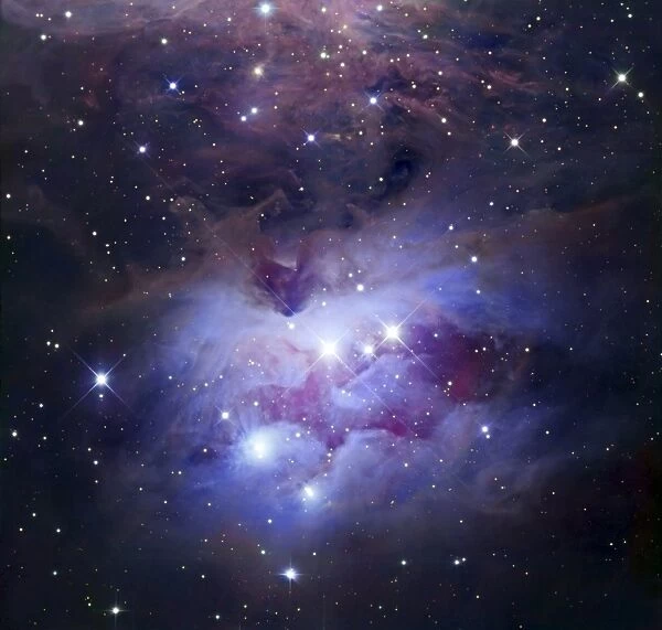 NGC 1977 is a reflection nebula northeast of the Orion Nebula