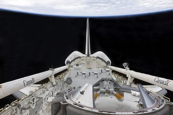 A partial view of Space Shuttle Endeavours payload bay