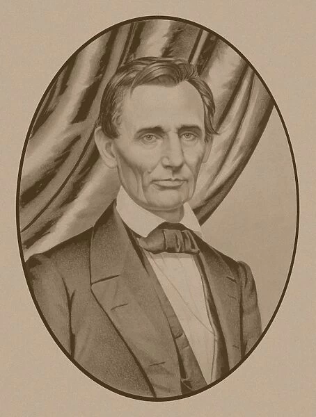 Portrait of Abe Lincoln as a clean-shaven candidate for President