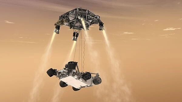 The sky crane maneuver during the descent of NASAs Curiosity rover