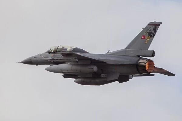 A Turkish Air Force F-16D taking off