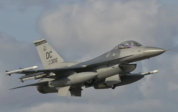 U. S. Air Force F-16 Fighting Falcon flying over Brazil