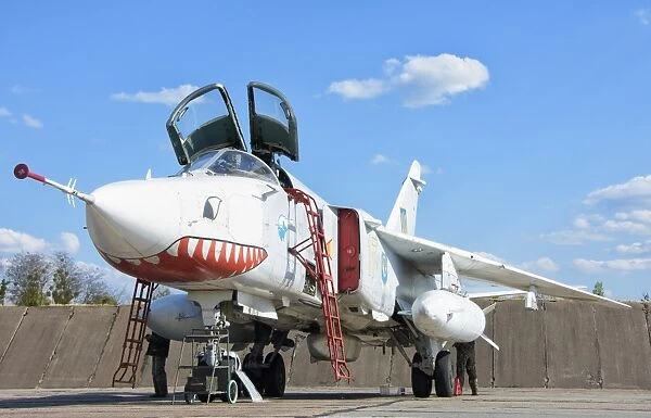 Ukrainian Air Force Su-24 aircraft at Lutsk Air Base, Ukraine