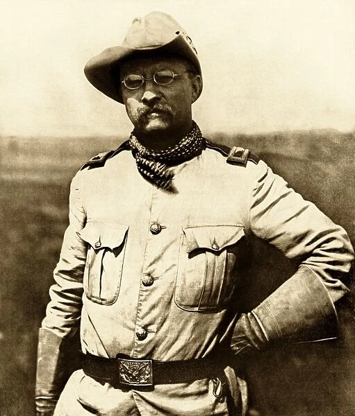 Vintage American history photo of Colonel Theodore Roosevelt