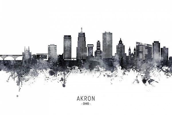 Akron Ohio Skyline