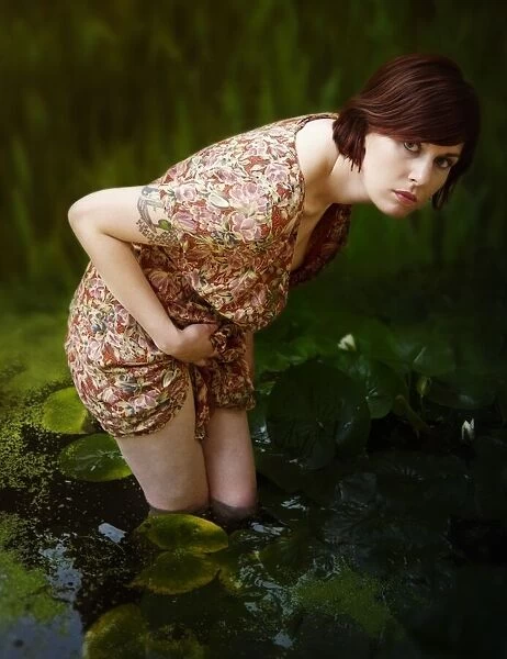 Carly amongst the water lillies