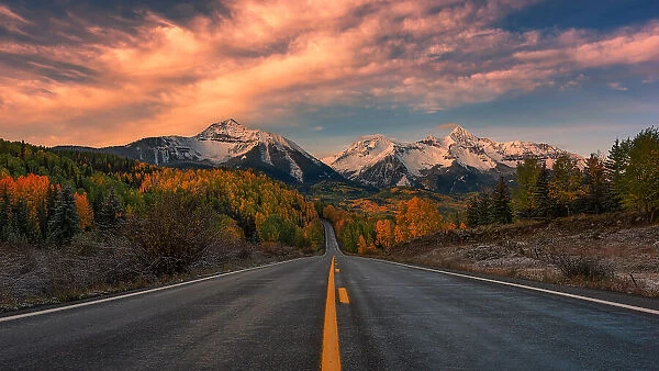 Epic Autumn Driving Road in Colorado