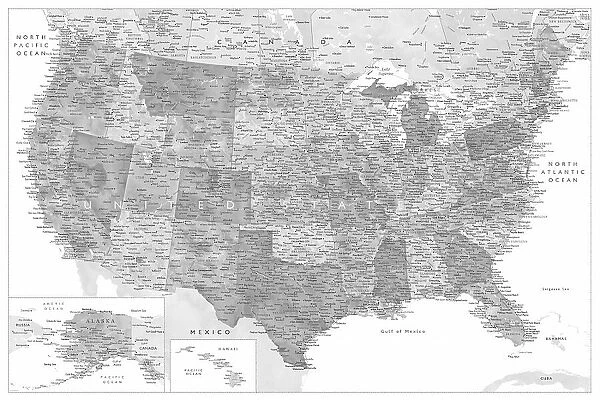 Highly detailed map of the United States Jimmy