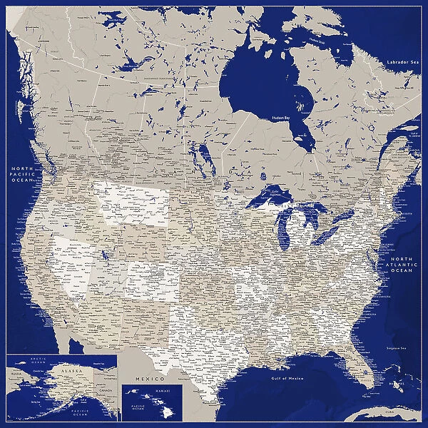 Highly detailed map of the United States, Kameryn