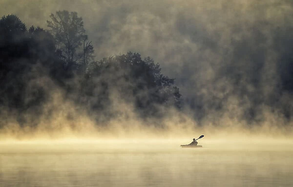 Kayaking in the mist