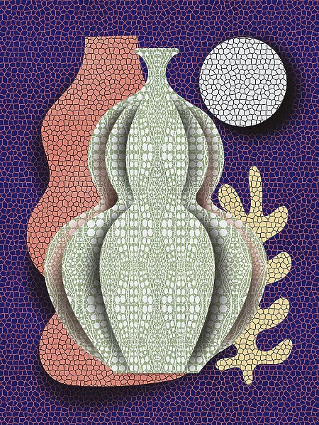 Pop Art Vase and Moon