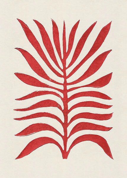 Red Branch  /  Lino Print