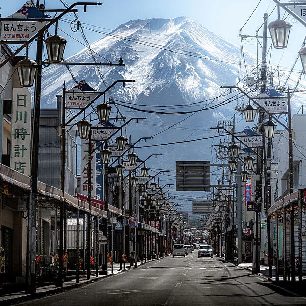 Road leading to Mt. Fuji