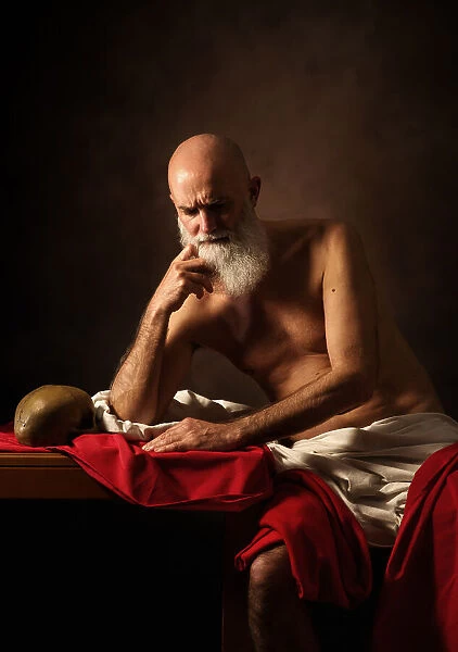 Saint Jerome in Meditation -Caravaggio