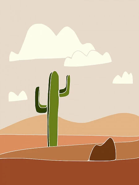 Southwest Cactus Landscape