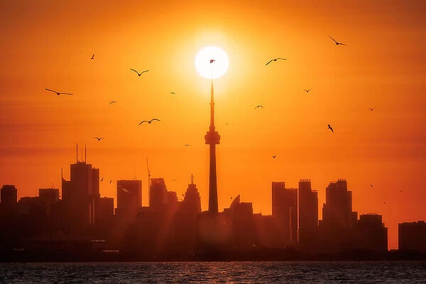 Sun Rising Behind Toronto