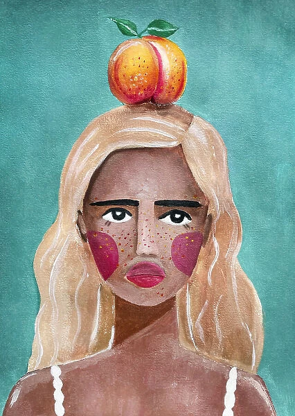 Woman With Peach