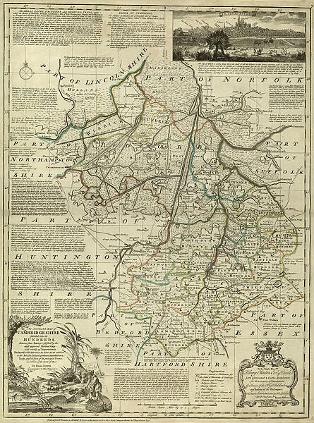 County Map of Cambridgeshire c. 1777