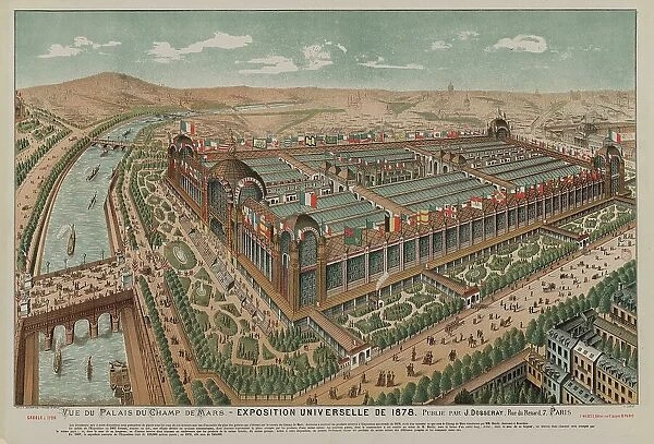 The 1878 Exposition Universelle in Paris (Palais du Champs de Mars, Exposition universelle... 1878. Creator: Anonymous)