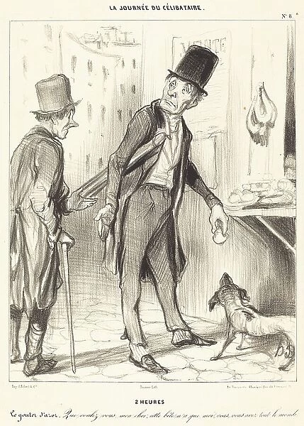 2 heures, 1839. Creator: Honore Daumier