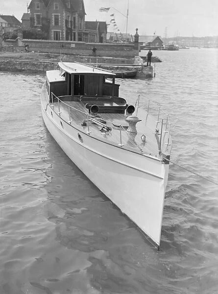A 45 ft Wolseley cabin launch. Creator: Kirk & Sons of Cowes