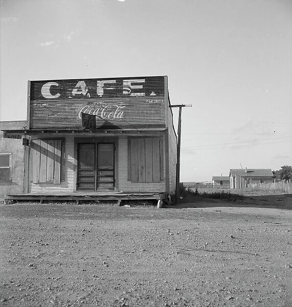 Abandoned cafe in Carey, Texas, 1937. Creator: Dorothea Lange