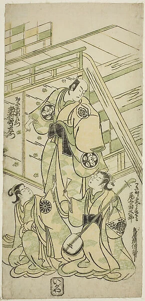 The Actors Ichimura Uzaemon VIII as Onio Shinzaemon and Onoe Kikugoro I as the courtesan U... 1744. Creator: Torii Kiyomasu