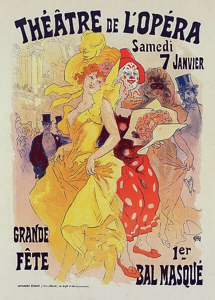 Affiche pour les 'Bals de l'Opéra en 1899', c1899. Creator: Jules Cheret. Affiche pour les 'Bals de l'Opéra en 1899', c1899. Creator: Jules Cheret