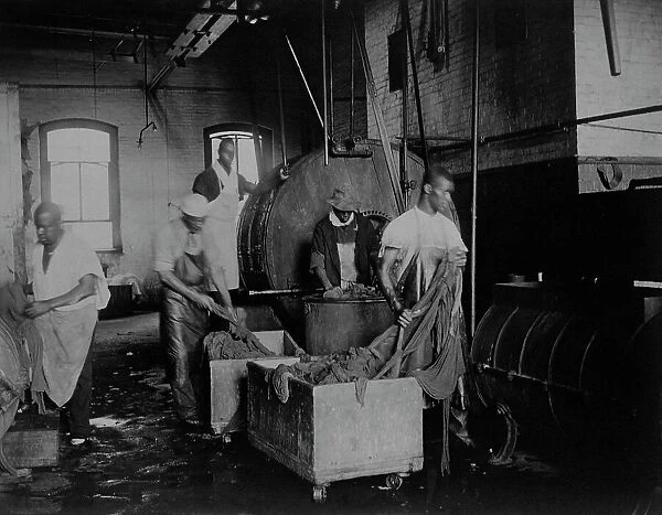 African American workers doing laundry at the Bureau of Engraving & Printing, c1895. Creator: Frances Benjamin Johnston. African American workers doing laundry at the Bureau of Engraving & Printing, c1895. Creator: Frances Benjamin Johnston