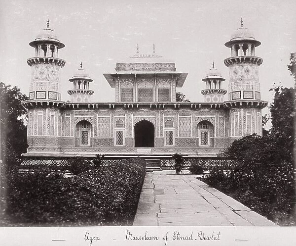 Agra, Mausolem of Etmad Dowlat, Late 1860s. Creator: Samuel Bourne