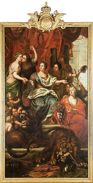 Allegory of the peaceful reigns of King Charles XI, 1693. Creator: David Klocker Ehrenstrahl