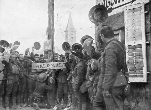 American soldiers in the the village of Nonsard, north east of Saint-Mihiel, (1926)