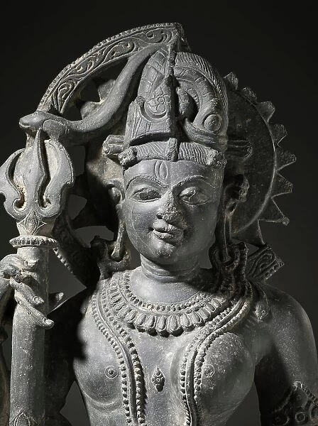 The Androgynous Form of Shiva and Parvati (Ardhanarishvara), 11th century. Creator: Unknown