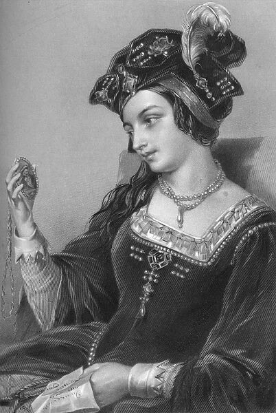 Anne Boleyn (1507-1536), the second wife of King Henry VIII, 1851. Artist: B Eyles