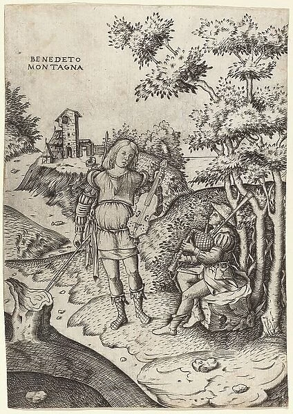 Apollo and Marsyas, c. 1515 / 1520. Creator: Benedetto Montagna