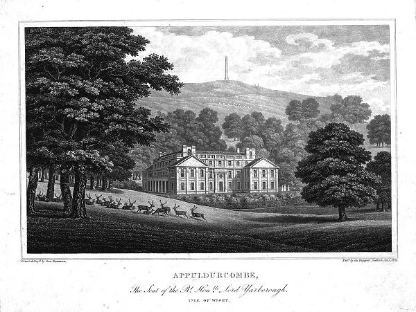Appuldurcombe, The Seat of the Rt. Hon. ble Lord Yarborough. Isle of Wight. c1825