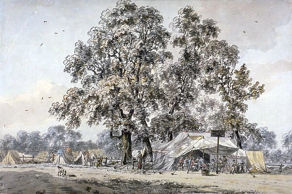 Army camp in Hyde Park, London, c1780