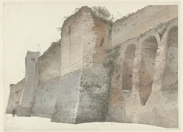The Aurelian Wall in Rome, c.1809-c.1812. Creator: Josephus Augustus Knip