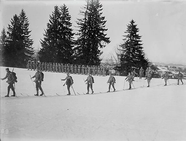 Austrians on skis, between c1915 and c1920. Creator: Bain News Service