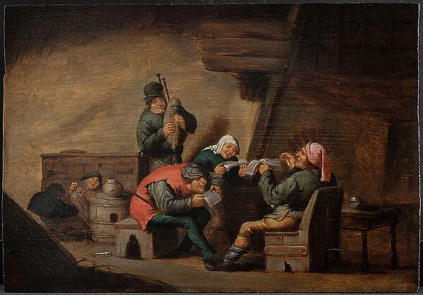 Bagpipe Music and Singing. The Five Senses: The Sense of Hearing, 1637-1656. Creator: Anthonie Victoryns