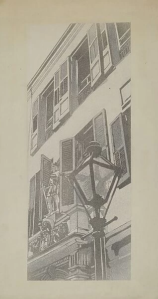 Balcony Railings, c. 1936. Creator: Arelia Arbo