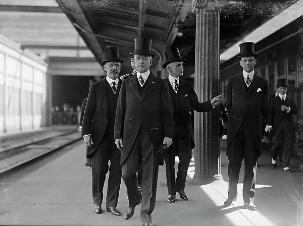 Balfour, Arthur James, M.P, O.M, Head of British Commission To U.S. Awaiting His Arrival... 1917. Creator: Harris & Ewing. Balfour, Arthur James, M.P, O.M, Head of British Commission To U.S. Awaiting His Arrival... 1917