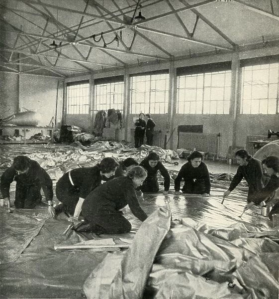 Balloon Fabric Workers, c1943. Creator: Cecil Beaton